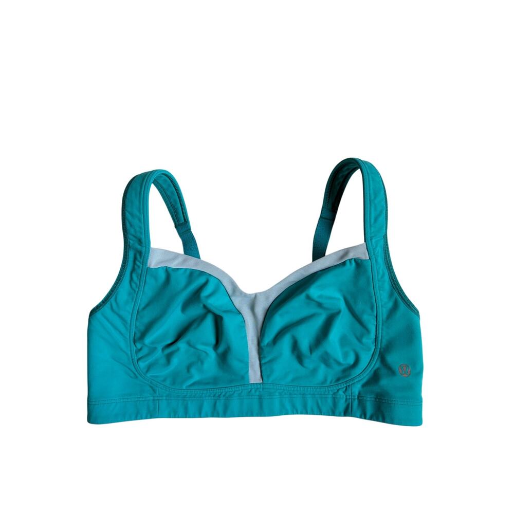 Lululemon Ta Ta Tamer Sports Bra (Teal) - Size 36DD - Picture 1 of 6
